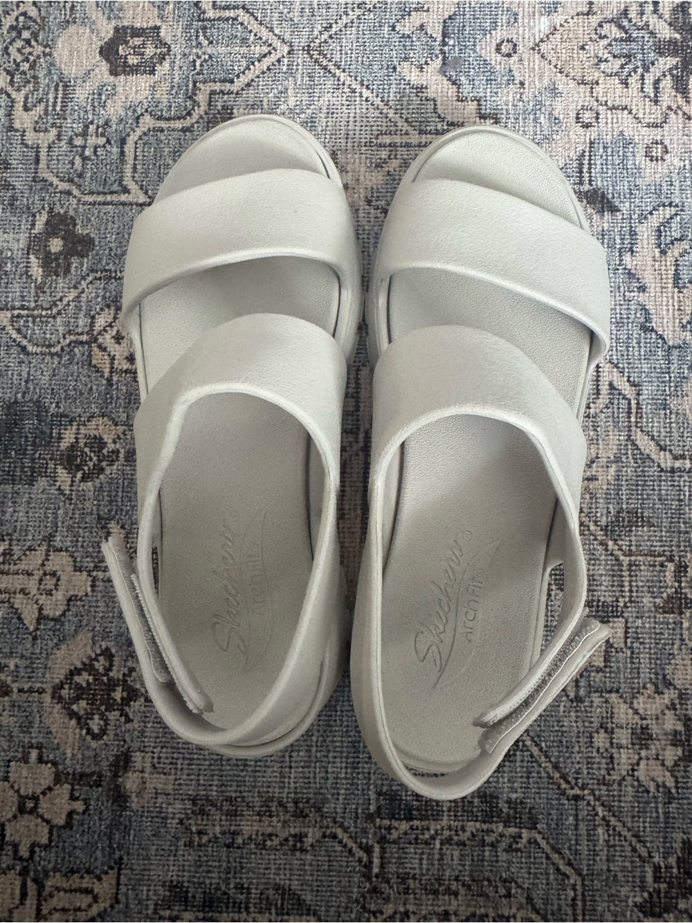 Skechers Women's off white Slingback Slide Sandals